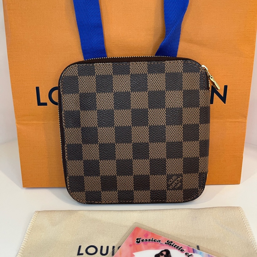 🎀 Louis Vuitton Damier Ebene Canvas Olav Organizer Zip Around Wallet - Picture 2 of 15